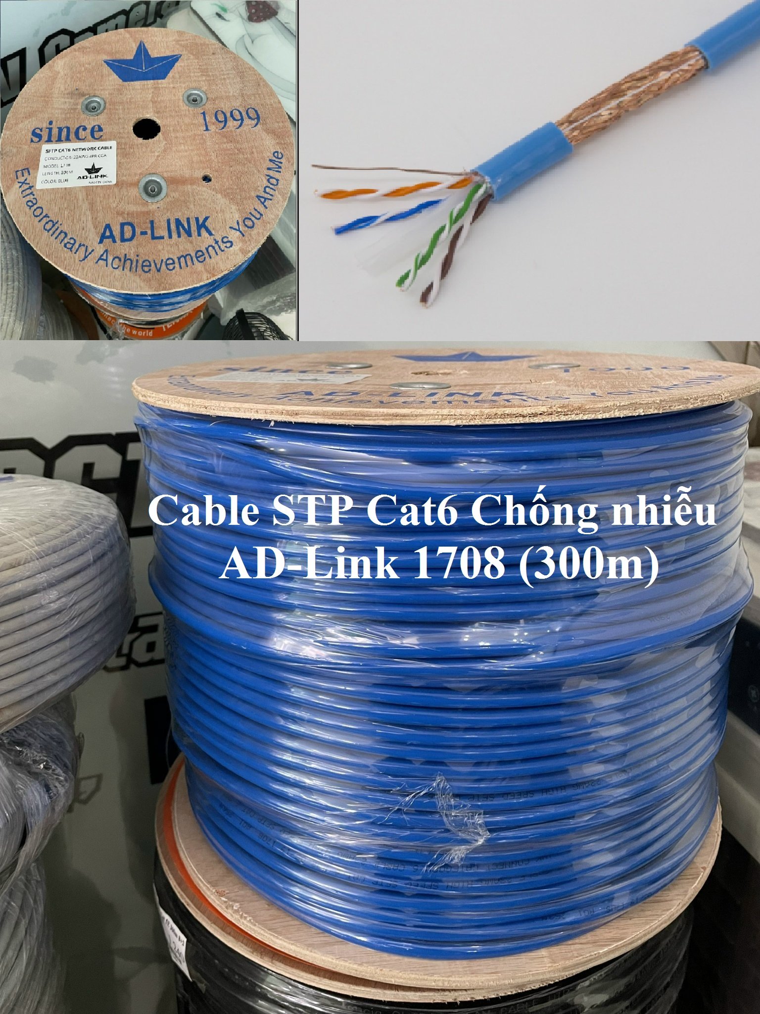 CABLE MẠNG (300M) 6E AD-LINK 1708E Chống Nhiễu