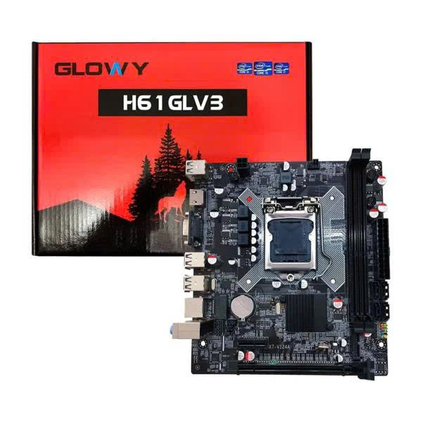 MAIN GLOWY H61 (VGA-HDMI- M2 Sata) BOX Chính Hãng