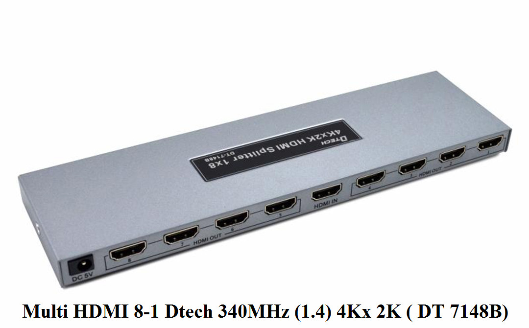 HUB HDMI 1 => 8 DTECH DT7148B