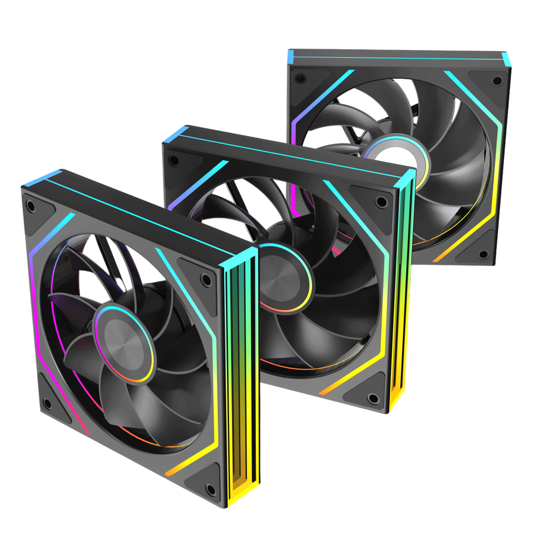 FAN CASE Leopard 4RS Ultra (Gắn Hub ARGB) Đen (Xuôi,Ngược)