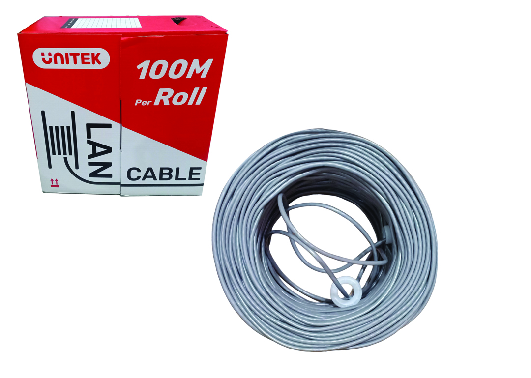 CABLE MẠNG (305M) UTP 5E Đồng UNITEK C18129GY (Màu Xám)
