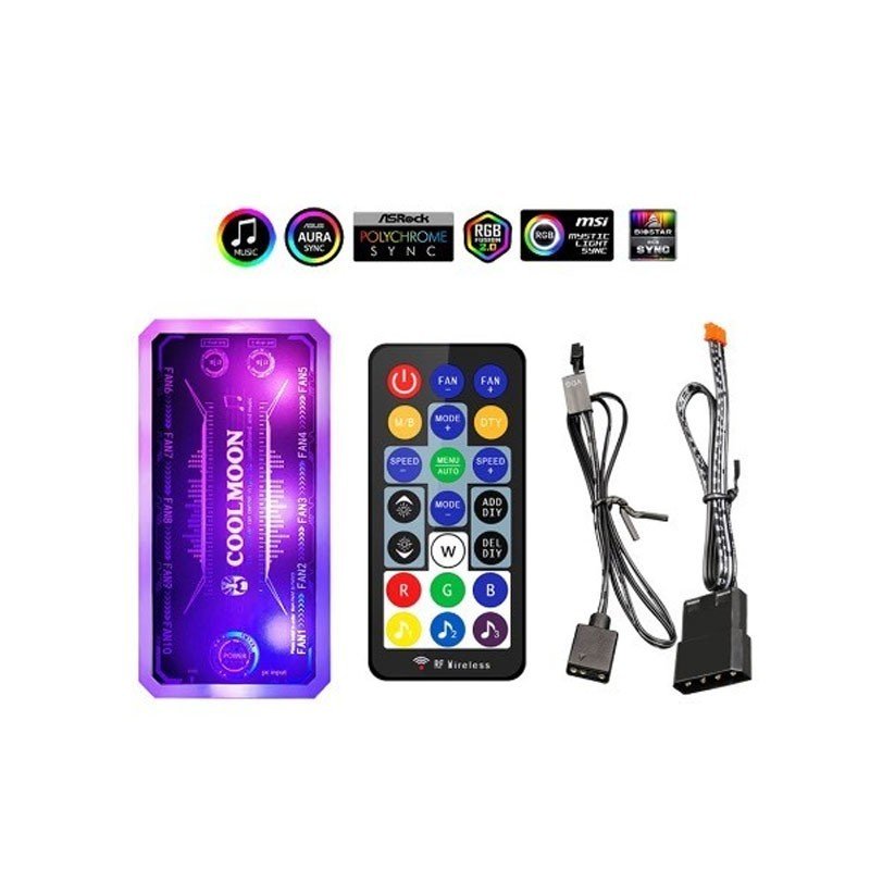 HUB + REMOTE COOLMOON RGB SYNC Main