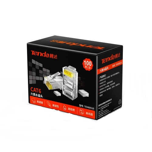 ĐẦU RJ45 TENDA TEH60510 Cat6 100c/hộp Chính Hãng
