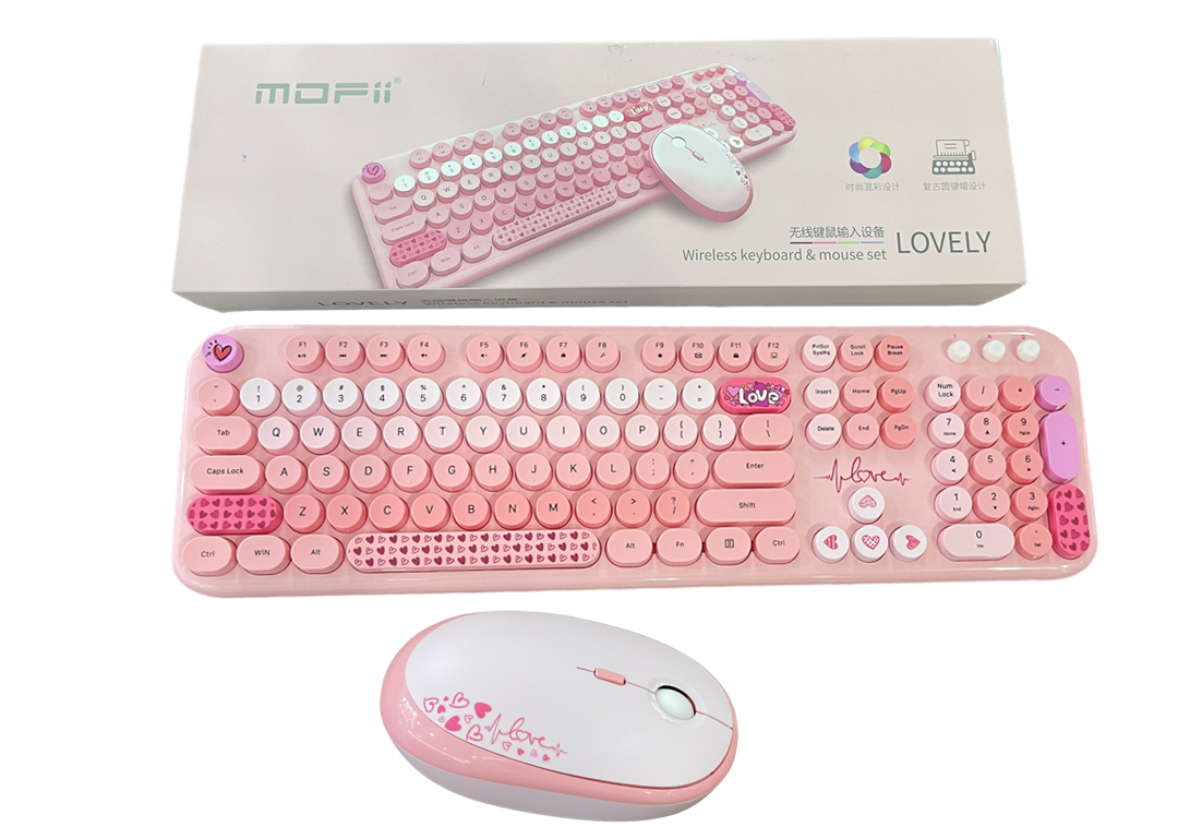 COMBO Không Dây KB+MO MOFII LOVELY (Hồng/Xanh/Tím/Vàng)