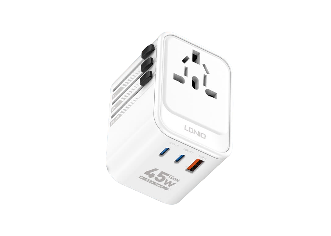 Ổ Điện Du Lịch + SẠC 45W 2TypeC + USB Z8 (Trắng)