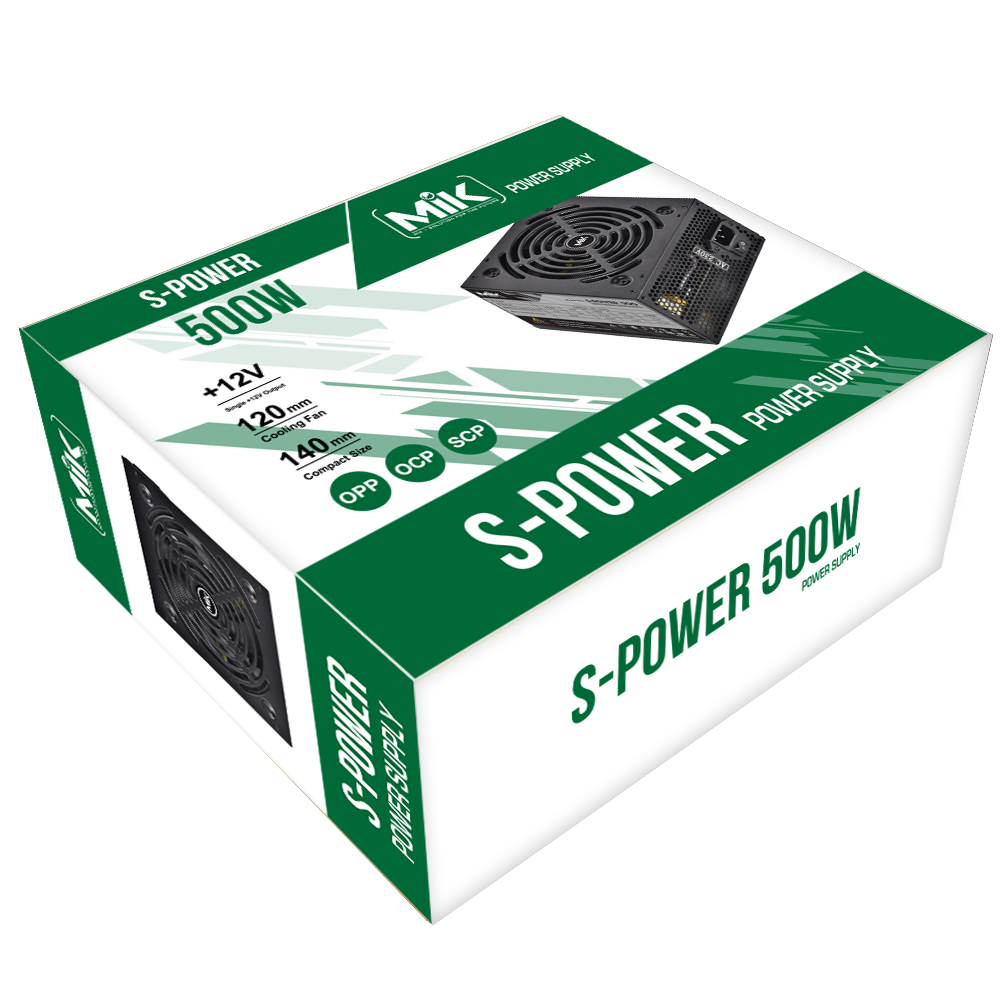 NGUỒN MIK S-POWER 500W BOX Chính Hãng