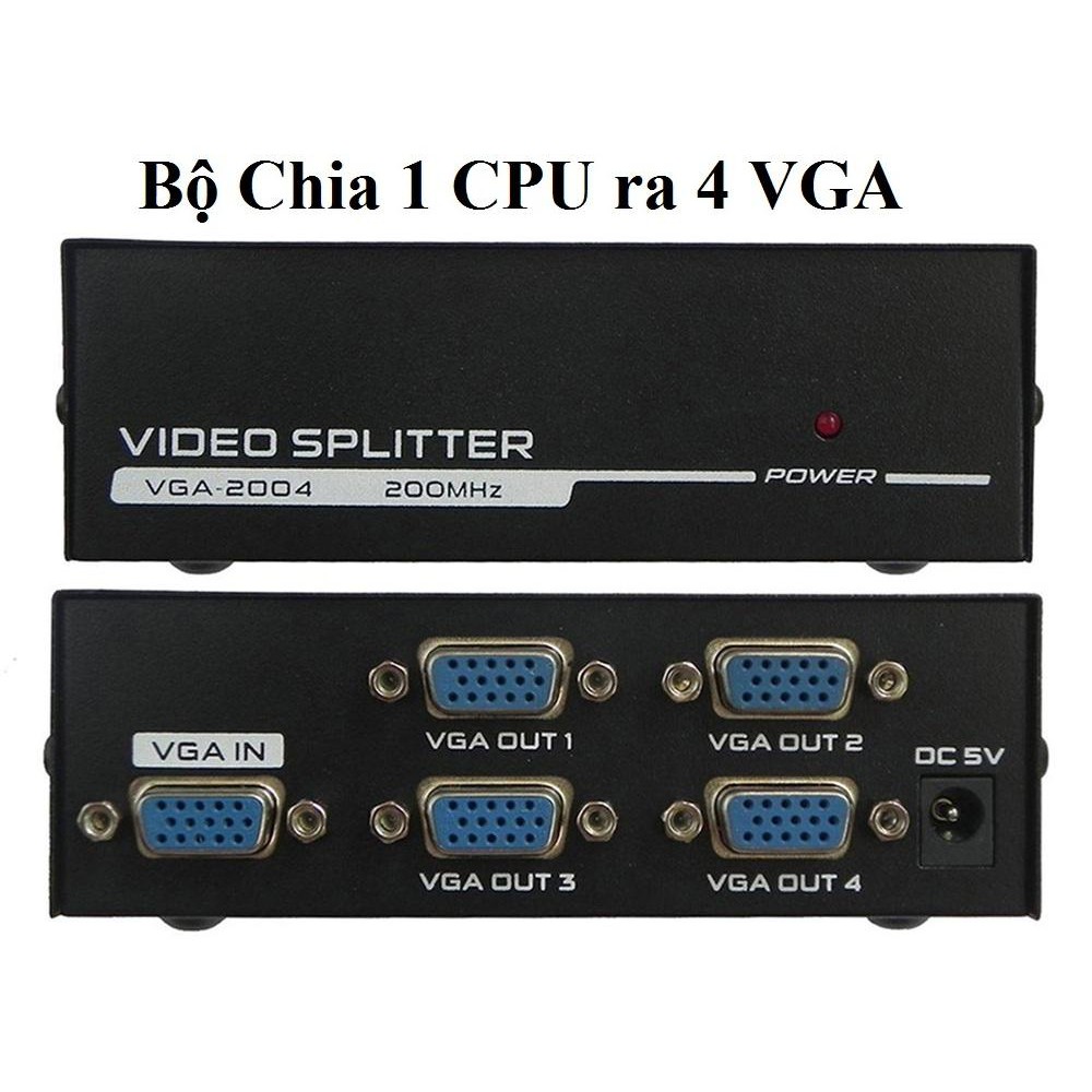 HUB 1 CPU => 4 VGA