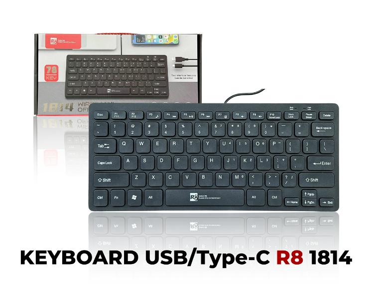 BÀN PHÍM (Mini) R8 1814 (USB/TypeC)