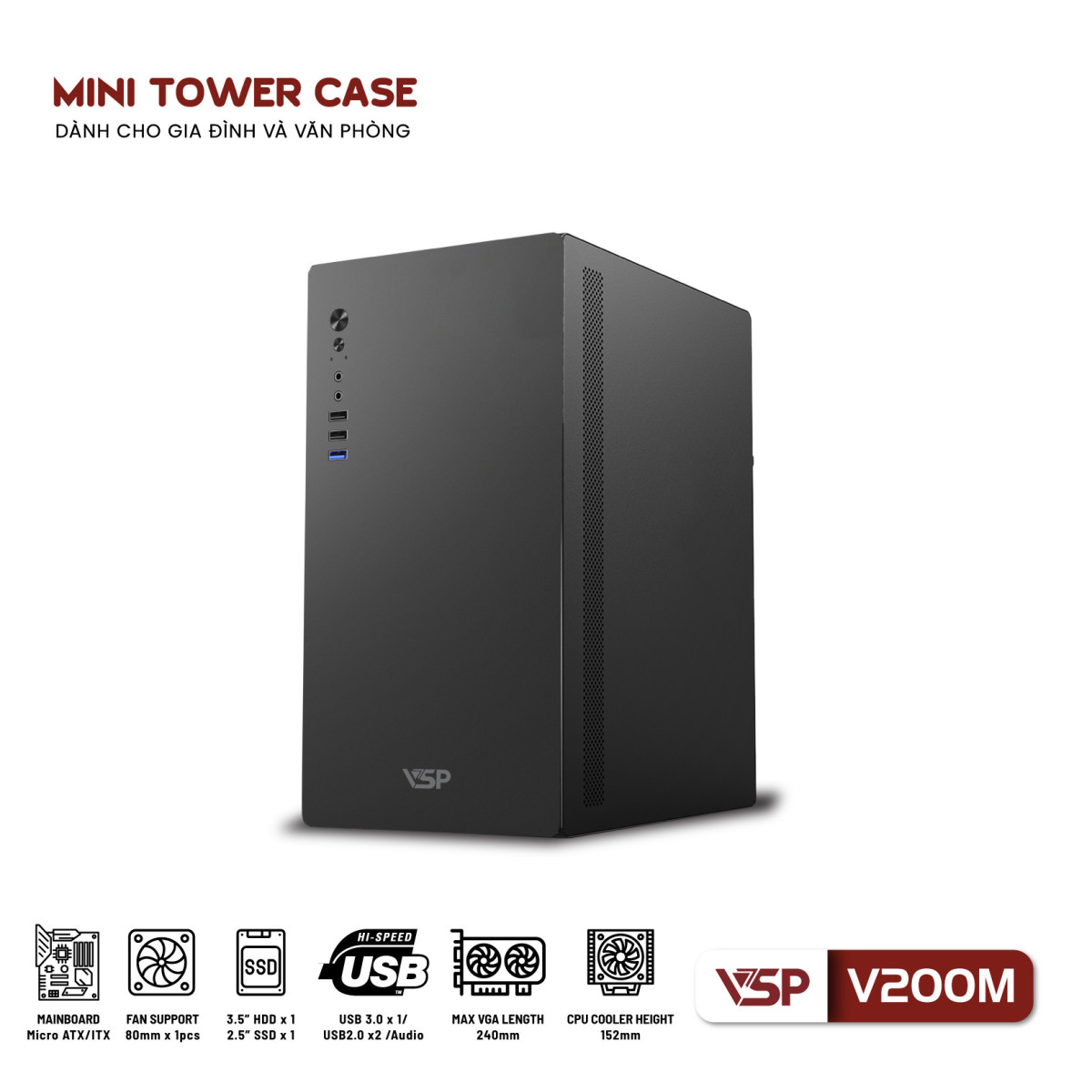 CASE VSP V200M USB 3.0 (Đen)