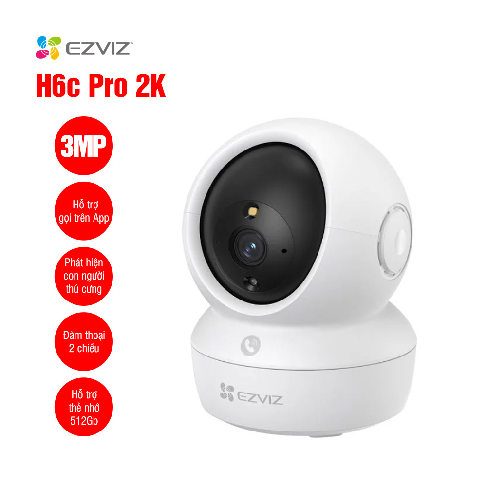 CMR WI-FI EZVIZ CS-H6C Pro 3K 5.0Mpx -Màu ban đêm Chính Hãng