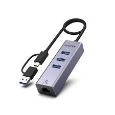HUB TYPE-C => 3USB 3.0 + HDMI + LAN + DP 17cm DS16H