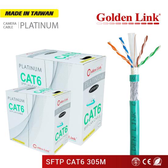 CABLE MẠNG (100M) 6E GOLDEN LINK Xanh Lá Chống Nhiễu