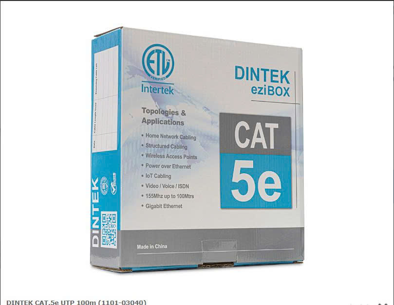 CABLE MẠNG (100M) 5E UTP DINTEK) Chính Hãng