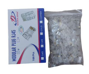 ĐẦU RJ45 GOLDEN JAPAN Cat6 100c/bịch Chống nhiễu