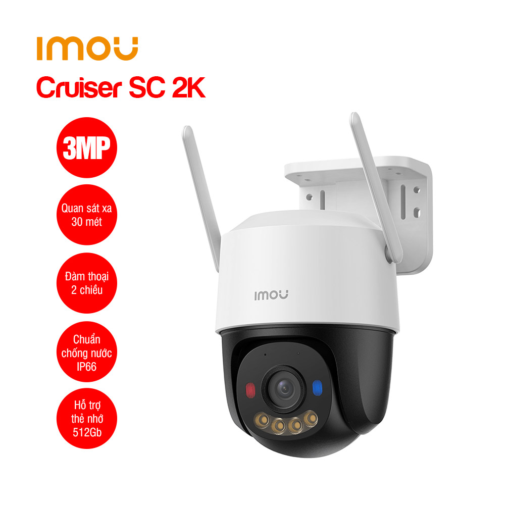 CMR WI-FI IMOU Cruiser IPC-K7FP-3H0WE 3.0Mpx –Ngoài Trời -Màu ban đêm C/Hãng