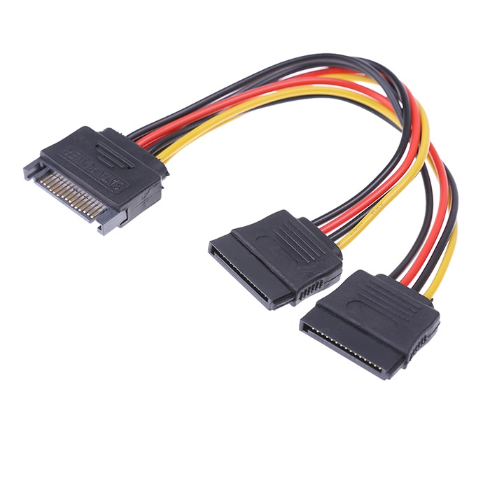 CABLE NGUỒN (HDD) SATA 1 => 2 (Đầu Vuông)