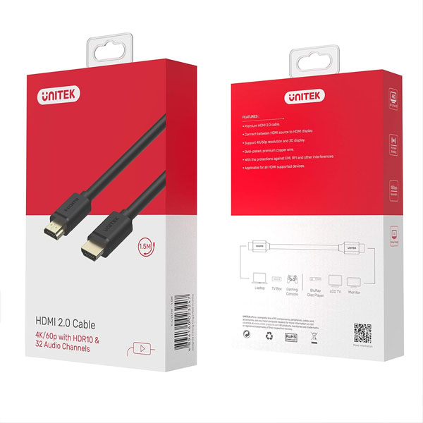 CABLE HDMI 30M UNITEK YC171 BOX 1.4 4K