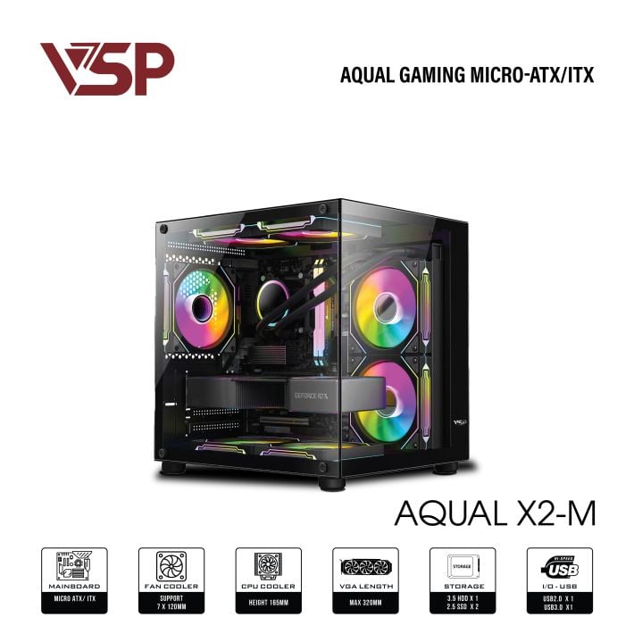 CASE VSP AQUAL X2-M Đen