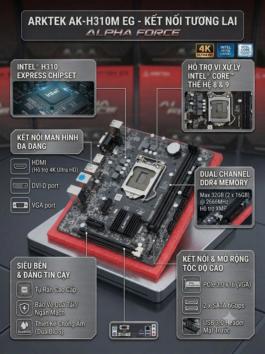 MAIN ARKTEK H310M EG VS Chính Hãng