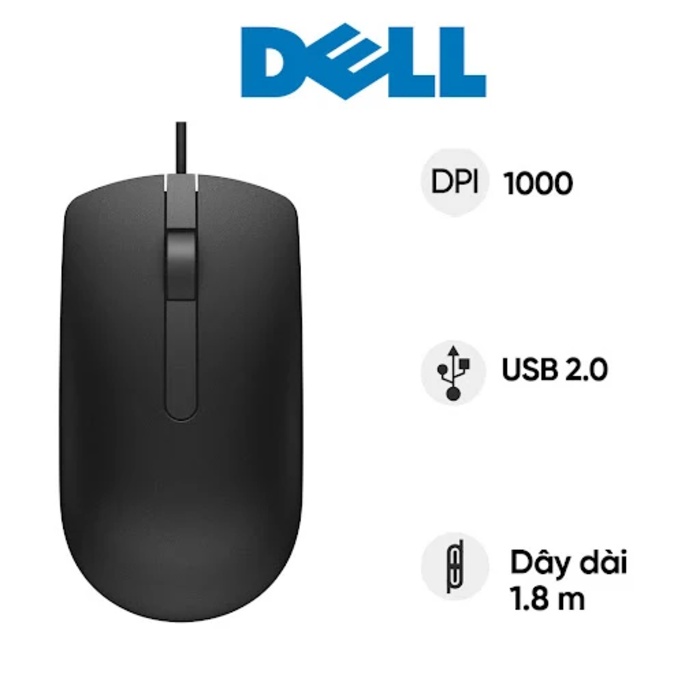MOUSE DELL MS116 USB Chính Hãng FPT