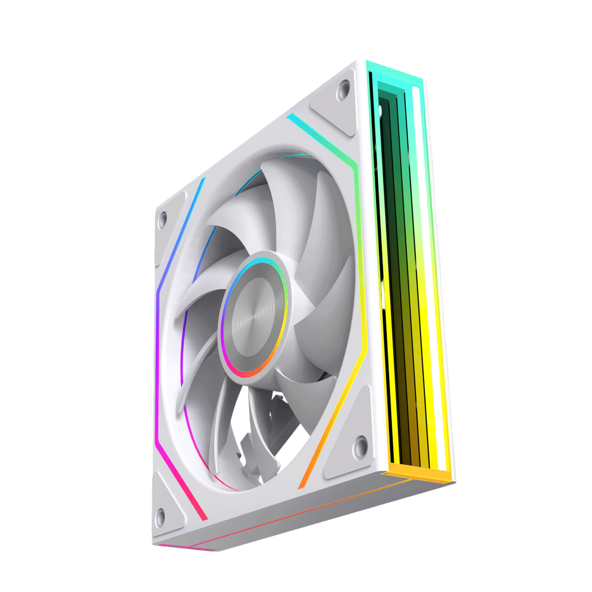 FAN CASE Leopard 4RS Ultra (Gắn Hub ARGB) Trắng (Xuôi,Ngược)