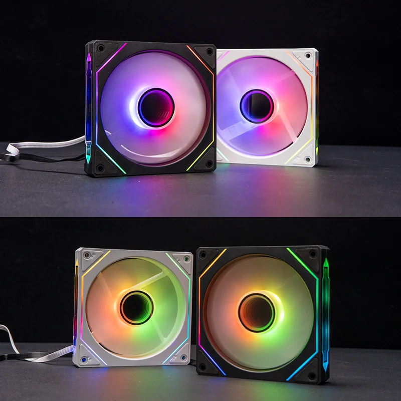 FAN CASE Leopard F3 Gương Vô Cực (Gắn Hub ARGB) Trắng (Xuôi, Ngược)