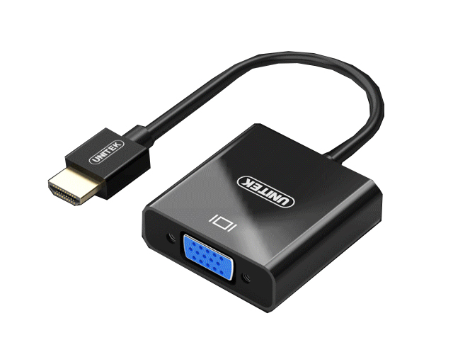 CABLE HDMI => VGA 0.5M UNITEK V128ABK (ko Audio)