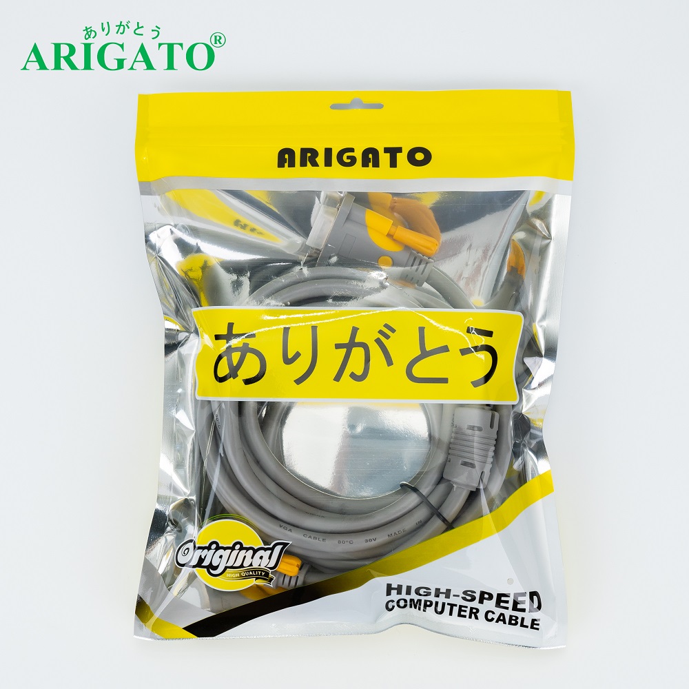 CABLE VGA 5M Arigato (dây Xám - Tốt)