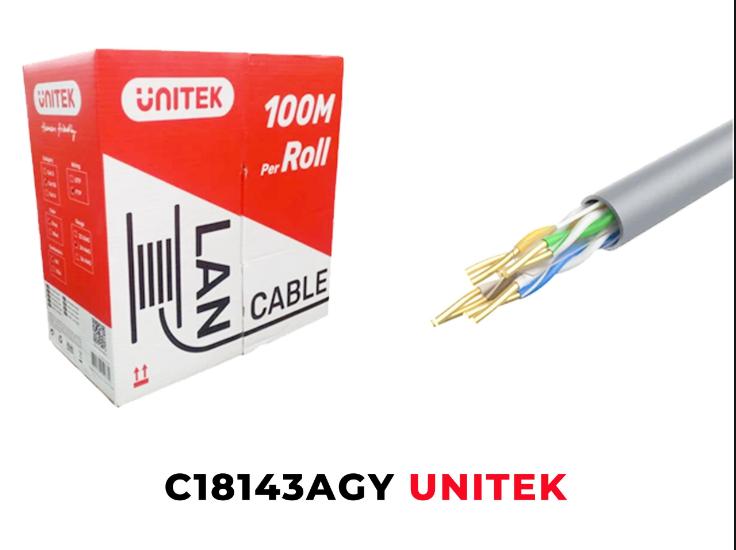 CABLE MẠNG (100M) STP 5E Đồng UNITEK C18143AGY (Màu Xanh) Chống Nhiễu