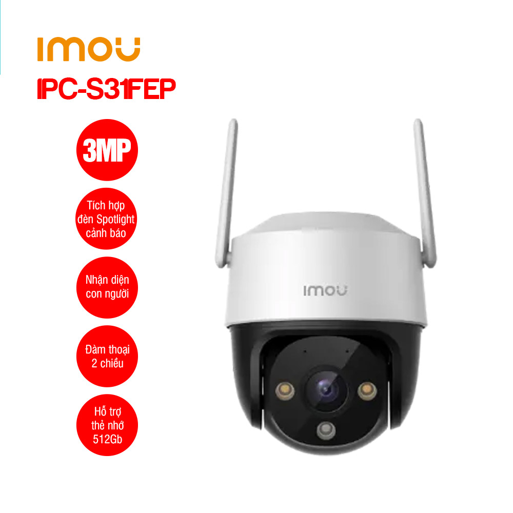CMR WI-FI IMOU Cruiser SE+ Imou - IPC S31FEP 3.0Mpx -Màu ban đêm Chính Hãng