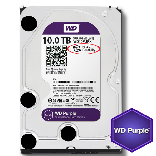 HDD 10TB WESTERN PURPLE Chính Hãng