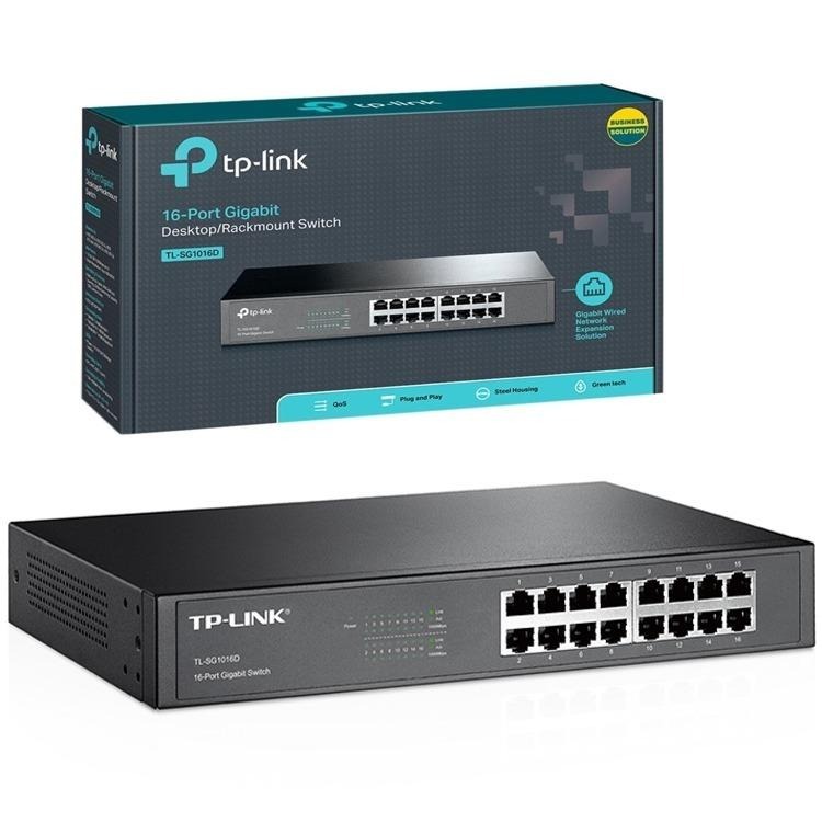 SWITCH 16P TP-LINK TL-SG1016D (1Gigabit) Vỏ Sắt