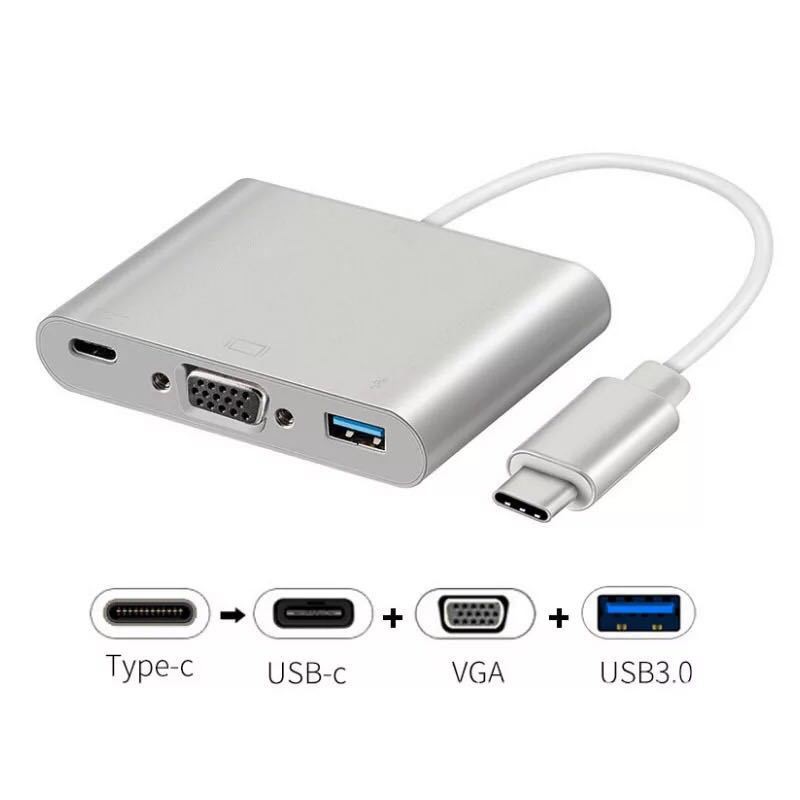 CABLE TYPE-C => VGA+USB 3.0+Type-C