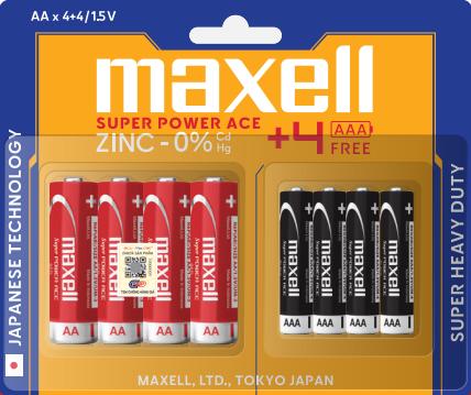 COMBO PIN 3A (4 Viên) + 2A (4 Viên) MAXELL Chính Hãng