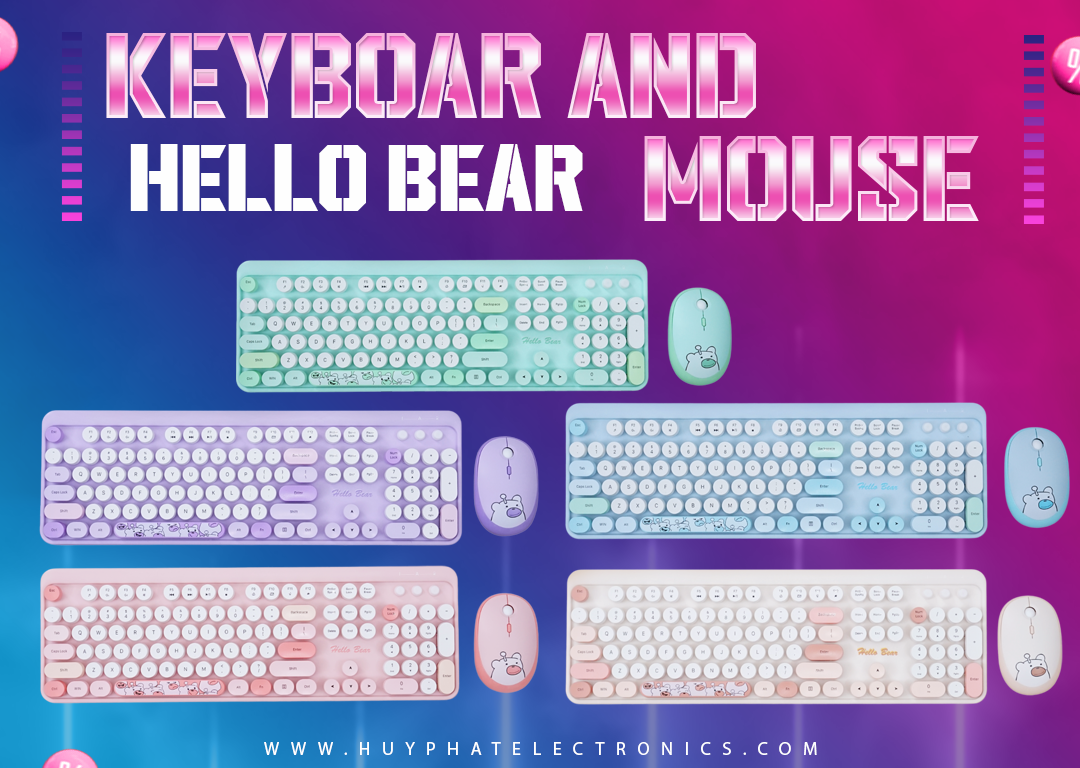 COMBO Không Dây KB+MO GEEZER HELLO BEAR