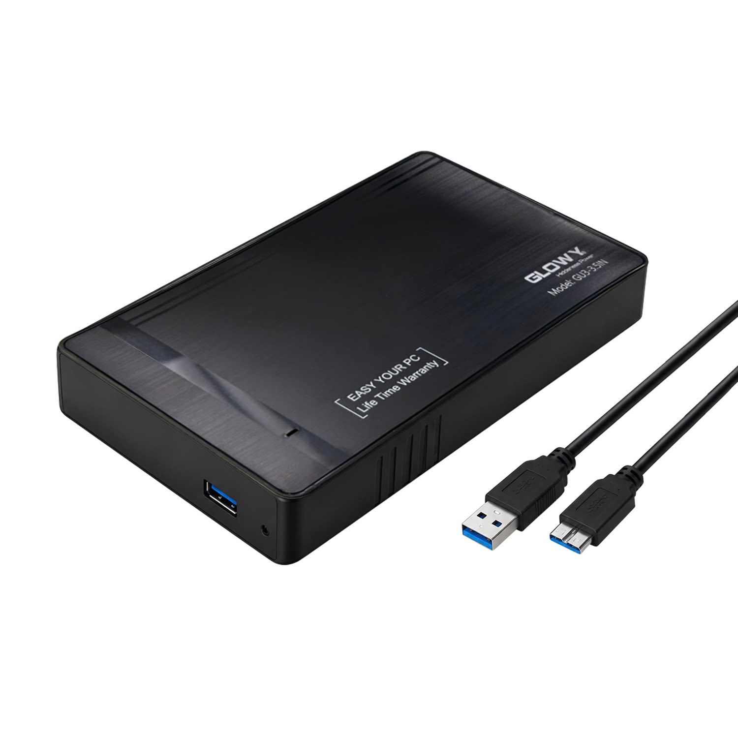 BOX HDD 3.5" GLOWY GU3-3.5IN (Đen) Chính Hãng