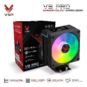 FAN CPU VSP V8 PRO (4 Ống Đồng – Hiển thị nhiệt độ) Đen / Trắng