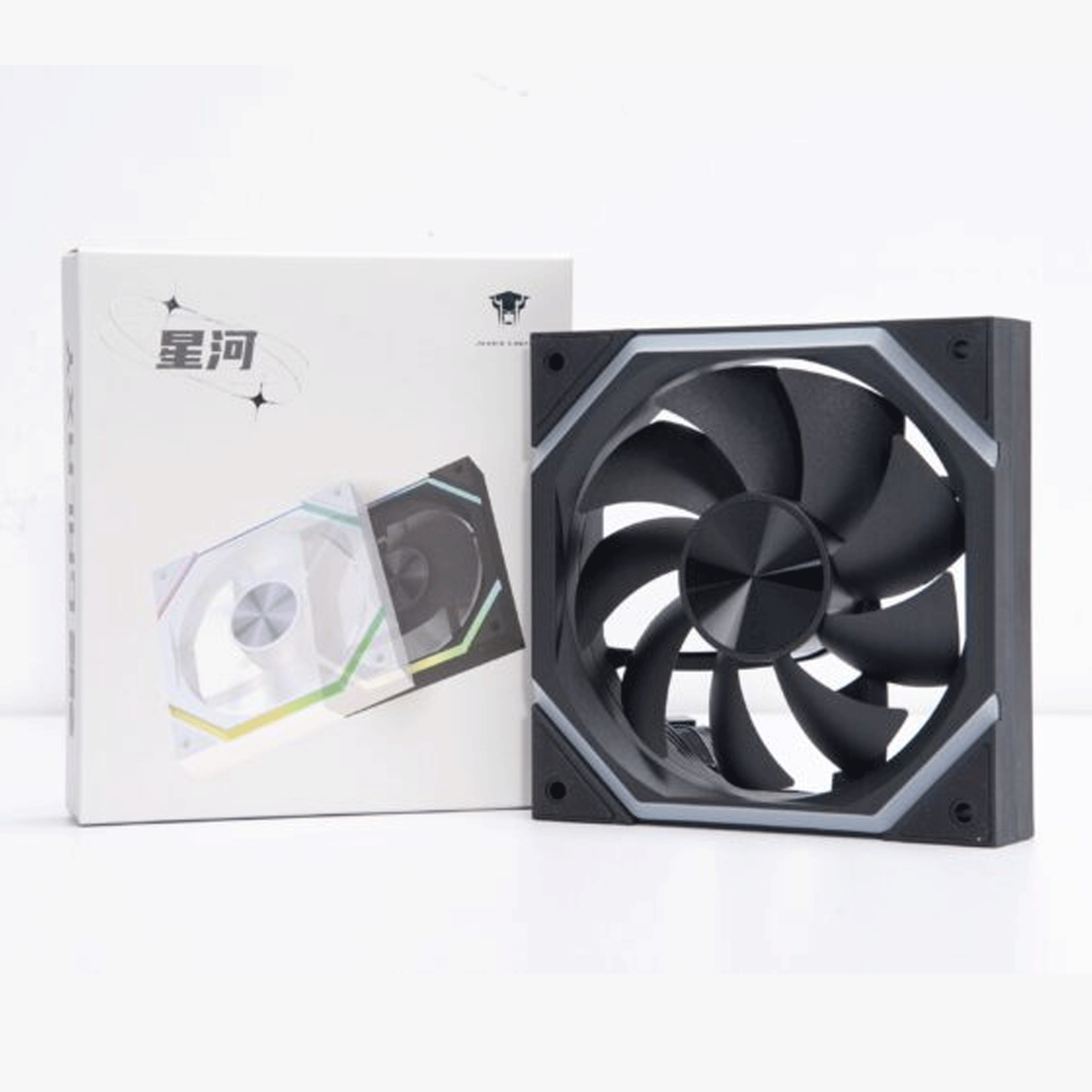 FAN CASE Leopard GALAXY (Gắn Hub ARGB) Trắng (Xuôi,Ngược)