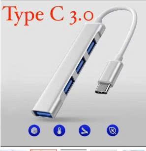 HUB TypeC 4P Nhôm (1Port 3.0, 3Port 2.0)