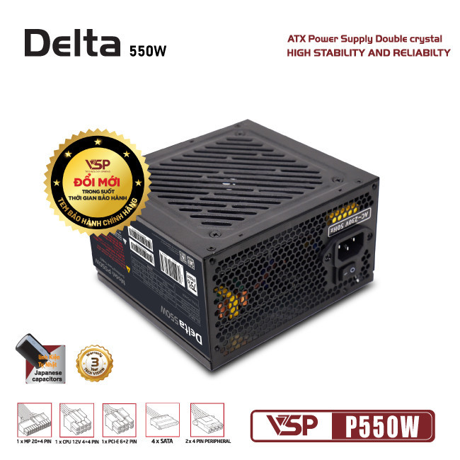 NGUỒN VSP DELTA P550W Chính Hãng