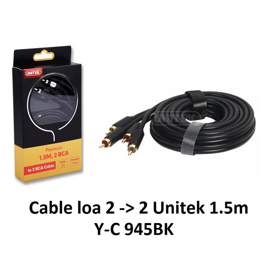DÂY LOA 2 => 2đẩu Bông Sen 1.5M UNITEK Y-C 945BK