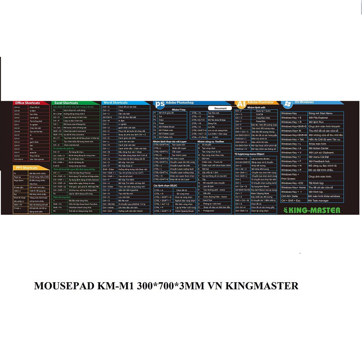 MOUSE PAD Kingmaster M1 300*700*3m (Vietnamese)