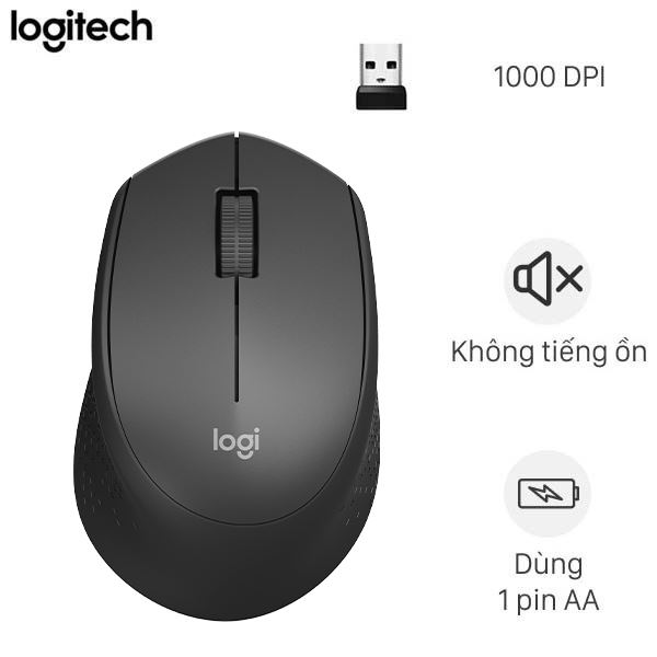 MOUSE Kô dây LOGITECH M331 SILENT Chính Hãng