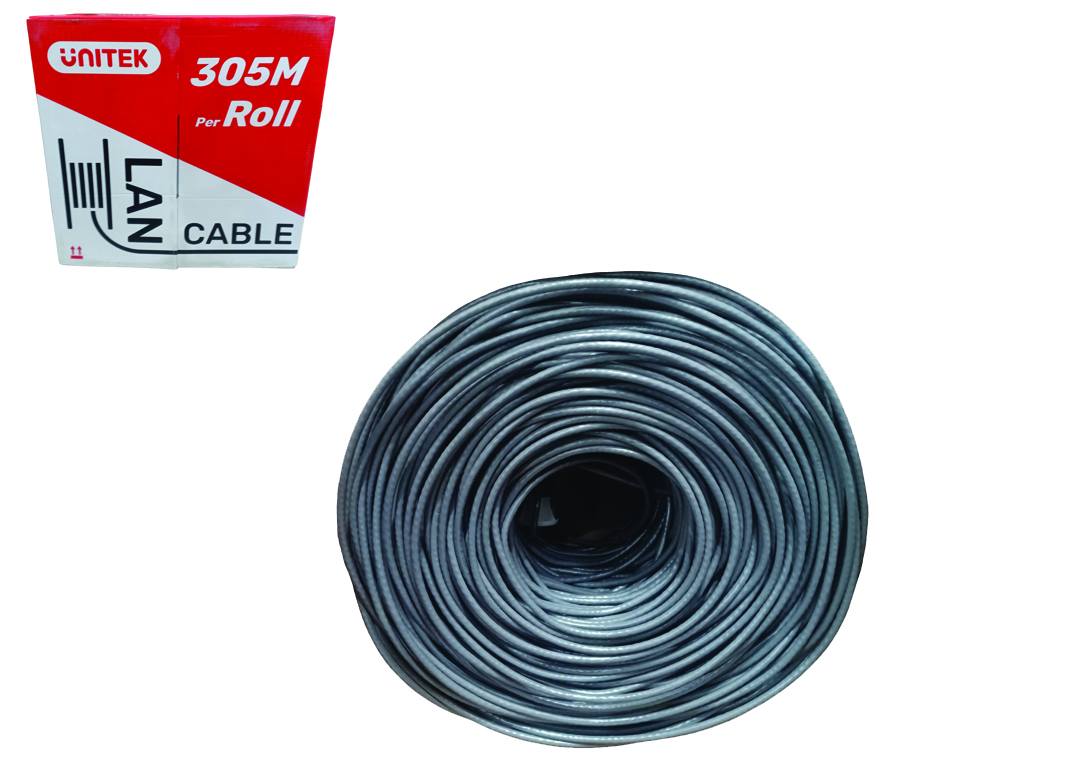 CABLE MẠNG (305M) UTP 5E UNITEK C18128GY (Màu Xám)