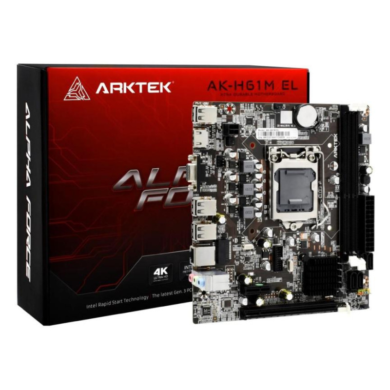 MAIN ARKTEK H61M EL (VGA-HDMI-M2 Sata/NVMe) Chính Hãng
