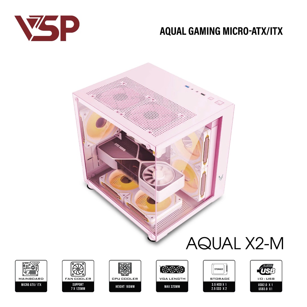 CASE VSP AQUAL X2-M Hồng