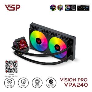 T.N NƯỚC VSP VPA240 2FAN ARGB -Màn hình hiển thị LED (Đen)